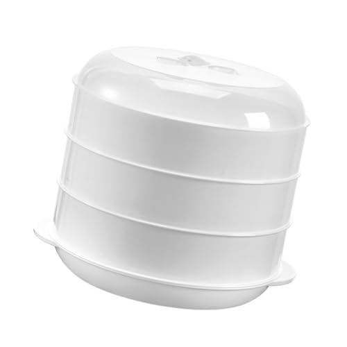 iplusmile Steamer de Microondas Tapa Olla Vapor de Resistente al Calor para Cocinar Verduras Arroz y Pasta Utensilio de Cocina Fácil de Limpiar y Apto para Lavavajillas