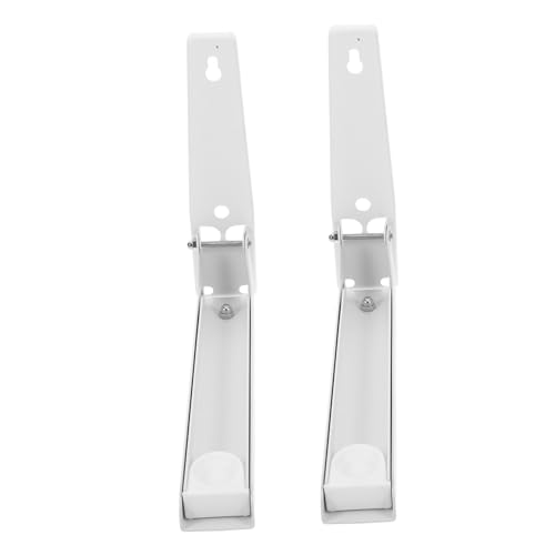 VALICLUD 2 Piezas Soporte de Pared para Microondas de Acero Plegable Estante Extensible y Resistente para Horno Soporte Mural para Cocina de Unidades Blancas
