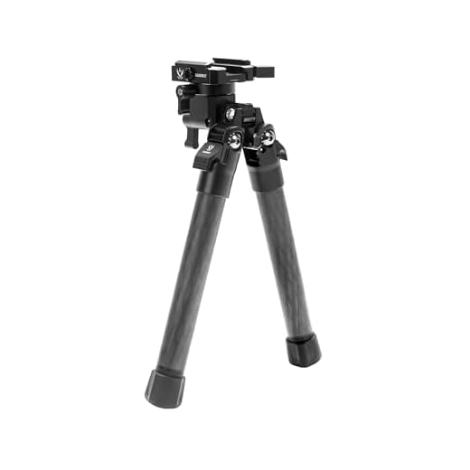 XAMOREST SBP-DP SteadyShot Kohlefaser Zweibein, Picatinny & Arca-Swiss-Doppelklemmung, 360° Schwenk & ±45° Neigungseinstellung, 3 teilige Beine Jagd Zweibein