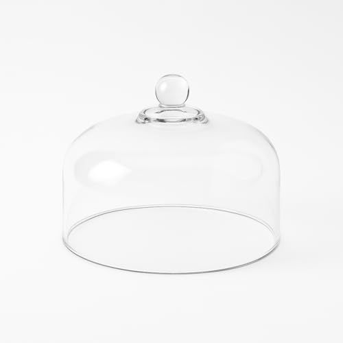 Necessia 11.25' Premium Glass Cake Dome – Clear Protective Cover for Cakes & Pastries – Durable, Elegant, Crystal-Clear Display, Made in USA