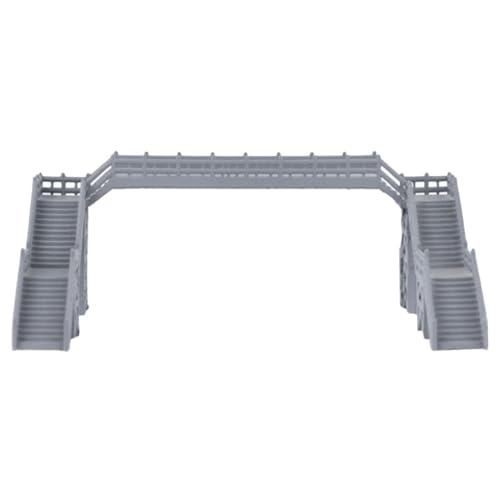 Image of TEHAUX N Scale Footbridge Model 2.87In Railway Scenery Overhead Footbridge Table Decor for Model Train Layouts Home Hobby Display