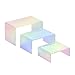 #N/A 3 x d'affichage en Acrylique, Ciel Couleur Bijoux Affichage Riser étagère vitrine luminaires pour Dessert Bijoux Figurines buffets