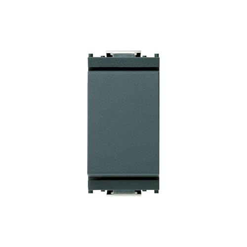 VIMAR 0R16001 Idea Interruttore 1P 16 AX 250 V, grigio. Max 200 W per lampade con ballast integrato (IEC 60669-1:2017), 1 pezzo