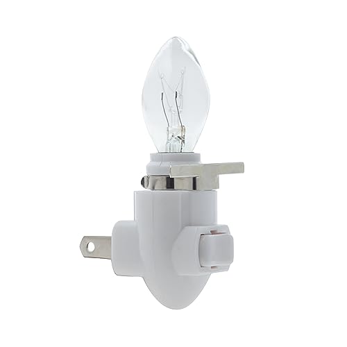 Creative Hobbies Plug in Night Light Module Includes 4 Bulbs and 4 Metal Clips, Great for Making Your Own Decorative Night Lights, Pack of 4 (White) - Thumbnail 2