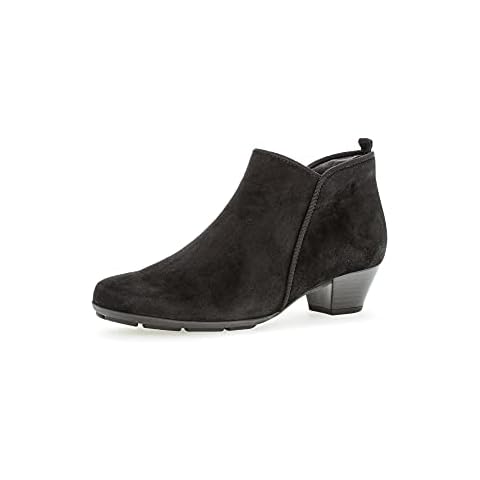 Gabor Low Heeled Ankle Boot - Trudy 95.603 6 Black Suede Cover