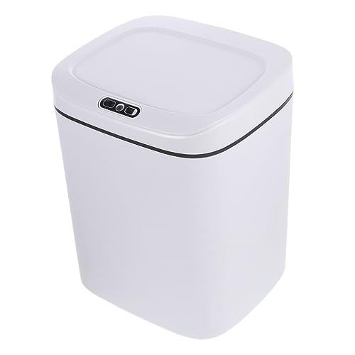 Bote de basura automático e inteligente rectangular blanco miniatura 1
