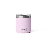 YETI Rambler 10 oz Stackable Lowball 2.0, Vacuum Insulated, Stainless Steel with MagSlider Lid, Cherry Blossom
