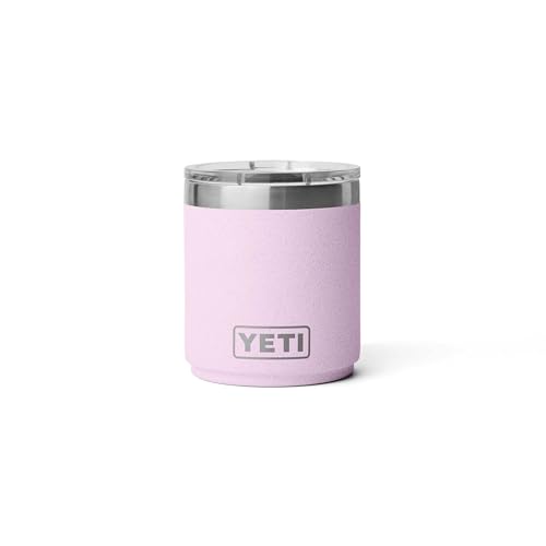YETI Rambler 10 oz Stackable Lowball 2.0, Vacuum Insulated, Stainless Steel with MagSlider Lid, Cherry Blossom