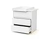 WEBABY - Cajonera bebé de 3 cajones con cambiador madera 50 cm UNO - Blanco #4