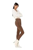 Nina Carter A003 damskie legginsy z wysokim stanem, rozciągliwe spodnie z zamkiem – spodnie skinny fit z kieszeniami, mocno dopasowane, elastyczne, L