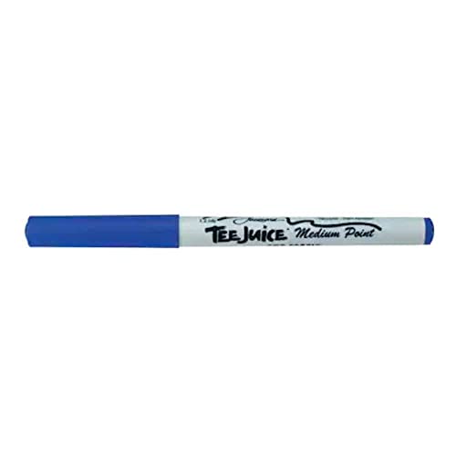 Jacquard Tee-Juice Fabric Marker, Permanent Blue Textile Pen for Vibrant No-Bleed Designs on T-Shirts, Clothing, and Canvas