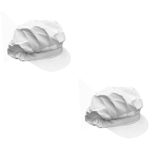 BESPORTBLE 2pcs Dustproof Chef Hat Protective Working Cap for Durable Mesh for Chefs Workers White