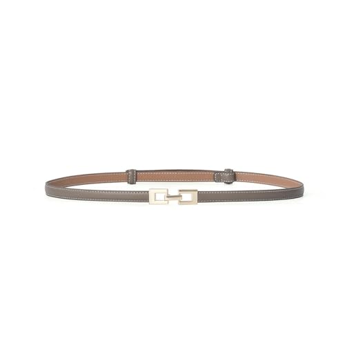 Ceinture fine en cuir véritable boucle artisanale pour robe chic