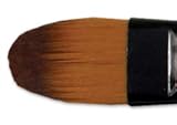 Ebony Splendor Artist Long Handle Paint Brush, Synthetic Sable Paint Brushes Alternative, Filbert #18