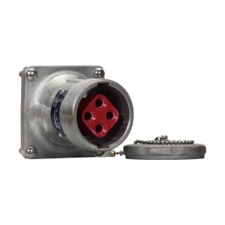 Crouse-Hinds/Cooper, AR1047-S22, AR Receptacle - 100A - 600VAC/250VDC - Four-Wire - Four-Pole - 50-400 Hz - Style 1 - Copper-Free Aluminum - Threaded Cap - Reversed Contacts. (1 Item/s)