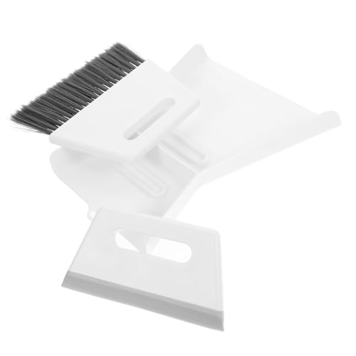 Abaodam ほうき ちりとり 卓上用多機能クリーニングキット コンパクトで持ち運び便利 デスク ベッド 車内対応 ゴミこぼれ防止設計