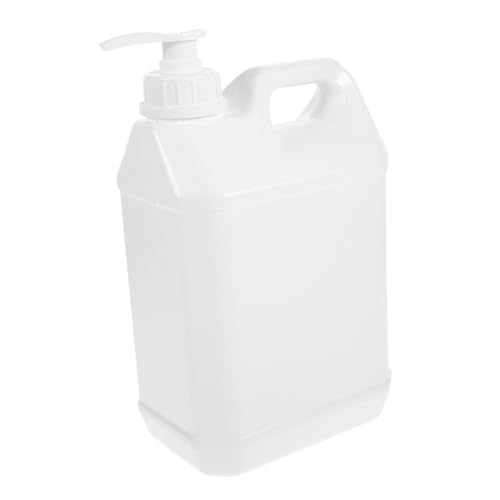 PACKOVE Half Plastic Dispenser Bottle with Tamper Evident Cap Press Pump for Juices Milk Smoothies Tea and More Convenient Storage for Home Use