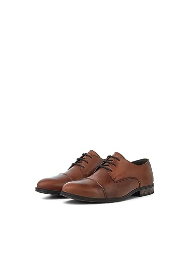 Mocasines hombre JACK & JONES Jfwraymond de cuero legítimo en color negro 7