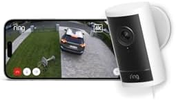 （14:00時点） Ring Outdoor Cam Pro Plug-in (リング アウトドアカム プロ 電源アダプターモデル) | 高画質・広角の4Kビデオ屋外防犯カメラ | 10倍ズーム・モーション検知搭載 | Ring Home プラン30日間無料体験付き - ホワイト