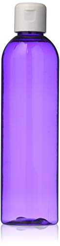 MoYo Natural Labs 8 oz Travel Bottles, Empty Travel Containers with Flip Caps, BPA Free PET Plastic Squeezable Toiletry/Cosmetic Bottles (2 pack, Purple)