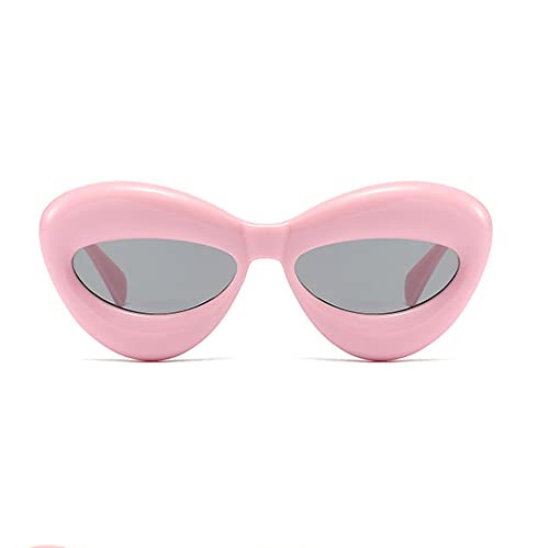 Fashion Inflated Cat Eye Sunglasses for Women Sexy Cute Lip Shaped Sun Glasses