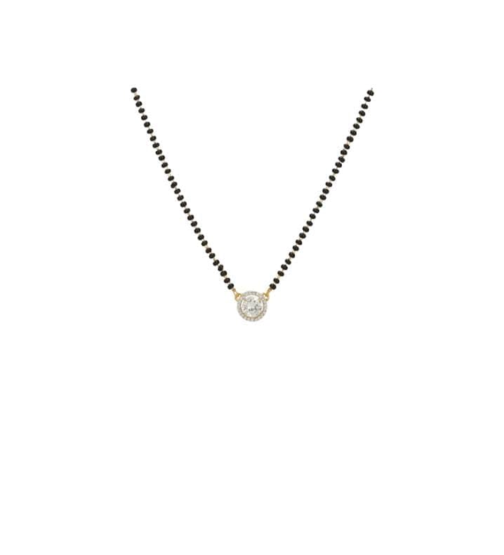 Classic American diamond traditional gold plated mangalsutra for womens (B0C3X8M6XS) Amazon Price History, Amazon Price Tracker