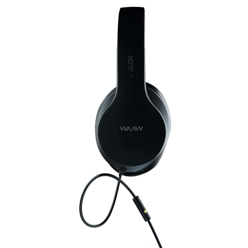 WAAW by ALOK Fone de Ouvido Headphone SENSE 100HW com Fio, Microfone, Compatível com Assistente de Voz, Design Dobrável glide
