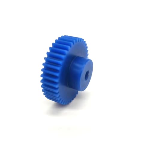 Cylindrical Drive 1pcs 6mm Hole 1 Module Blue Nylon Spur Gear with Step 1M 15 Teeth 16T 18T 20T 25T 30T 35T 40T 50T 60 Teeth Motor Pinion Rack Machinery(30 Teeth)