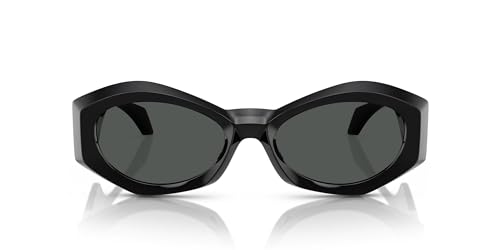 Versace Woman Sunglasses Black Frame, Dark Grey Lenses, 54MM4