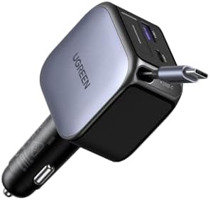 UGREEN Nexode 60W Chargeur Allume Cigare USB C Rétractable PPS PD...