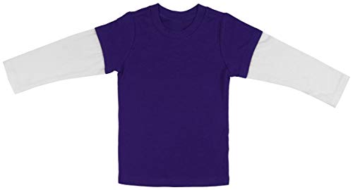 ToBeInStyle Infants Boys Girls Scoop Neck Short Sleeve Tees and Long Sleeve Twofer Tees