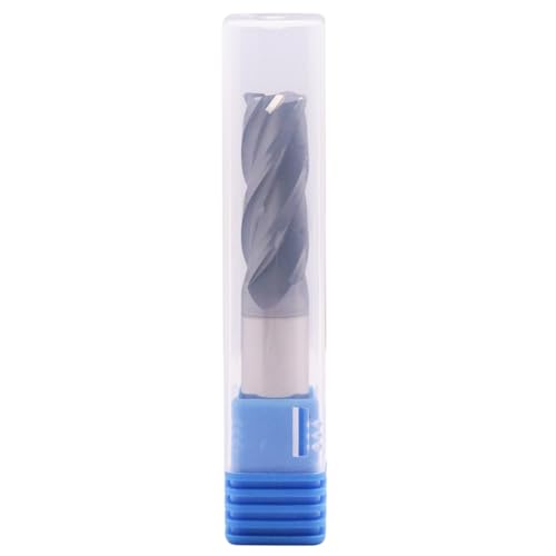 Image of 1 /2 inch 4 Flute Solid Carbide End Mill - .040 inch Corner Radius, AlTiN Coated | 35 Helix, 1 /2 inch Cutting Dia, 1 /2 inch Shank Dia, 1-1 /4 inch LOC, 3 inch OAL for Milling Alloy Steel, Cast Iron, Copper