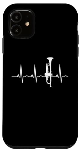 Trompette Heartbeat Trompette Joueur Musique Jazz Cadeau Coque pour iPhone 11