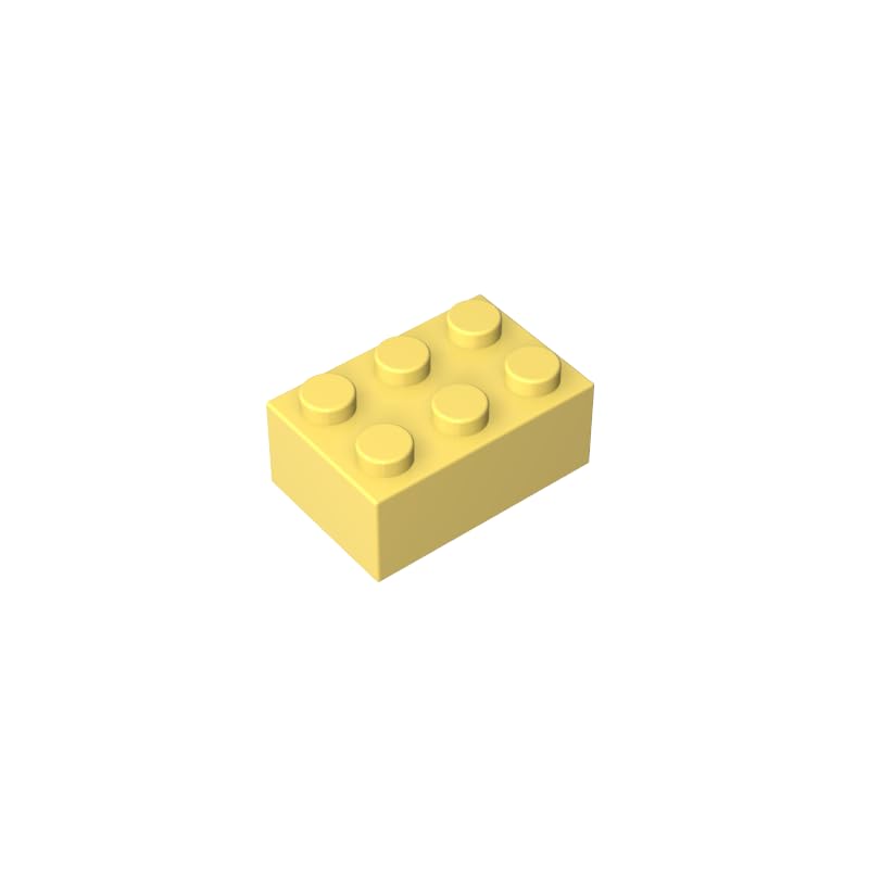 Gobricks 3002 Basic Bricks Brick 2x3 50 Pieces GDS-541 Compatible with Lego Building Blocks Color:Bright Light Yellow 226 — image 1