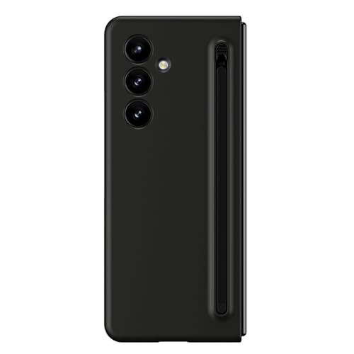 Coque Samsung Galaxy Z Fold 7 ultra fine anti-empreintes avec fente stylo noir