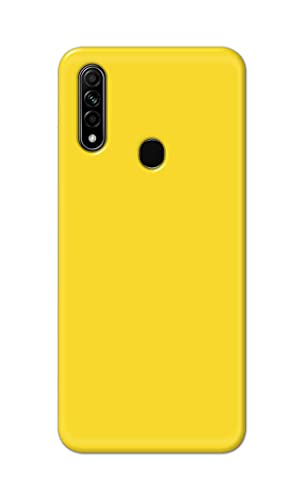 Image of Printed Hard Back Cover Case for Oppo A31 Back Cover (Plain Yellow) -1803