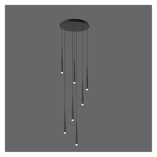 LYMSXAZOU Modern Stair Chandelier Pendant Lights, Energy-Efficient LED Ceiling Lamp for Elegant Living Room and Indoor Lighting