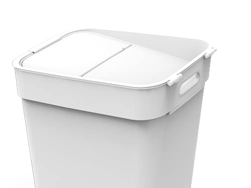 Ready to Collect 30L Mülleimer perfekt zur Trennung von Abfall, Mülltrennsystem stapelbar, weiß – Bild 3
