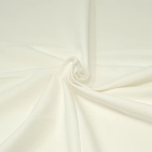 Premium 100% Cotton Bleached Fabric - Crease-Resistant, Versatile White Material, 118/120" Width, Buy by the Yard 3 Premium 100% Cotton Bleached Fabric - Crease-Resistant, Versatile White Material, 118/120" Width, Buy by the Yard - Image 2