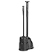 mDesign Plunger and Brush Set for Toilet Bowl - Hidden, Modern Toilet Brush and Plunger Set with Caddy - Brush Cleaner and Plunger Combo with Holder for Bathroom - Hyde Collection - Black