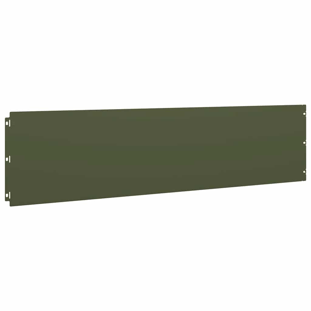 vidaXL Obrzeża trawnikowe 20 szt. Oliwkowo-zielone 25x103 cm