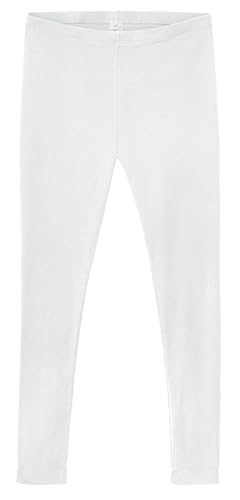 City Threads 100% Organic Cotton Leggings for Women, Made in The USA, Comfy and Soft Cotton Leggings (White, XX-Large)