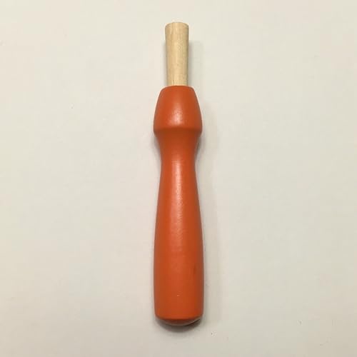 M00260-Orange 1pc Needle Felting Needle Handle Holder Colored Painted Wooden Holder for Needle