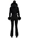 GSOU SNOW Ski Suit Womens One Piece Snowsuit Snowboard Jacket Slim Snow Jumpsuit Faux Fur Ski Outfit Waterproof Windproof Insulated,Black M