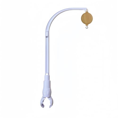 Image of 23 inch Baby Crib Mobile Bed Bell Holder Arm Bracket,with Battery-Operated Music Box, The Claw Part can be Adjusted Width-DIY Toy Decoration, Plays 35 Tunes Volume Adjustable (58CM)