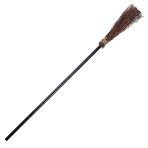 VIROSA Evil Witch Broomstick | Lightweight | Comfortable Grip | Halloween Costume Accessory for Witches | Perfect for Fancy Dress Cosplay Decorations and World Book Week
