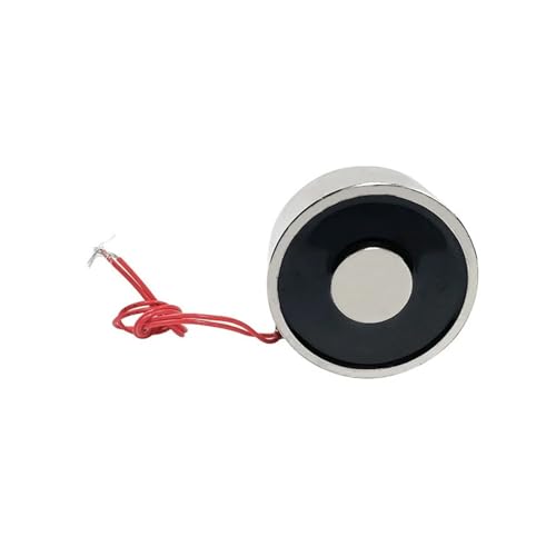 Electroimán de DC12V 24V solenoide redondo P65 30 con capacidad de sujeción para elevación de 80Kg 5