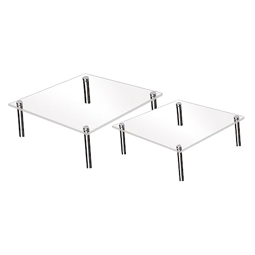 BRIGHTFUFU 2 Pcs Cake Dessert Display Stand Cake Dessert Stand for Display Cupcake Stand Metal Acrylic Fruit Cakes
