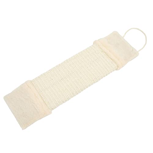 Arythia Rektangulär Kattskrapdyna för väggmontering, 40x11 cm, Naturlig sisal och plysch, Betttålig, För innekatter, Skrapbräda för kattens klor, Kattmöbler, Kattillbehör