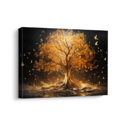 Tableau abstrait Arbre de Vie pour un salon bohème et chaleureux